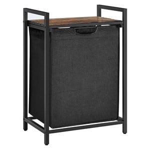VASAGLE laundry basket, rustic brown-black, BLH101B01