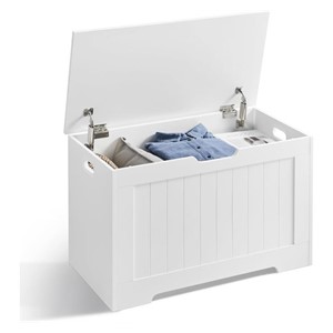 VASAGLE multifunctional bench with storage space 40 x 76 x 48 cm, white