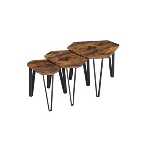 VASAGLE Rustic table set, rustic brown