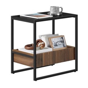 VASAGLE side table, rustic brown