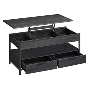 VASAGLE Side table with drawers black