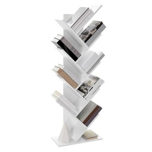 VASAGLE tree-shaped bookcase, white