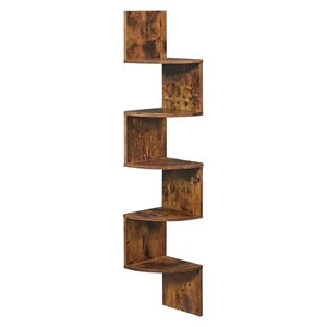 VASAGLE wall corner shelf, rustic brown
