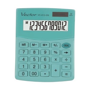 VECTOR CALCULATOR OFFICE KAV VC-812 GN GREEN