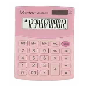 VECTOR CALCULATOR OFFICE KAV VC-812 PK PINK