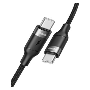 VEGER CC02 braided USB-C to USB-C cable, 100W, 1.5m, black