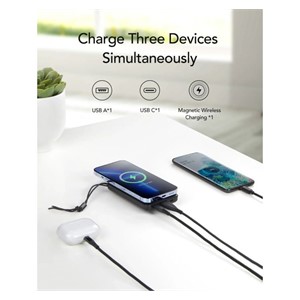 VEGER MagOn 10000 mAh portable battery, black