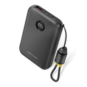 Vention 10000mAh Powerbank 2xUSB-C 1xUSB-A 22.5W, black