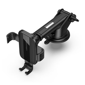 Vention Auto-Clamping Car Phone Mount With Suction Cup Black Square Type