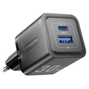 Vention Charger 1x USB-A 1x USB-C GaN 30W