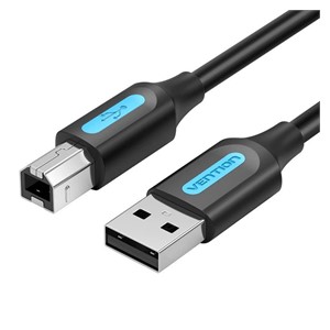 Vention USB 2.0 A Male to B Male Cable 3M Black PVC Type