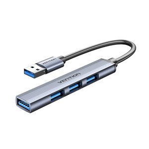 Vention USB 3.0 to USB 3.0 /USB 2.0*3 Mini Hub 0.15M Gray Metal Type