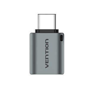 Vention USB-C Male to USB 3.0 Female OTG Adapter Gray Aluminum Alloy Type