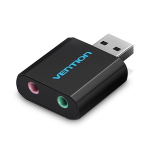 Vention USB External Sound Card Black Metal Type