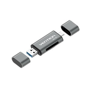 Vention USB3.0 Multi-function Card Reader Gray Metal Type