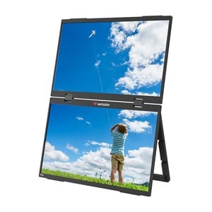 Verbatim Portable 15.6 FHD Dual Monitor Essentials Portable monitor Black 15.6 LCD 1920 x 1080 pixels