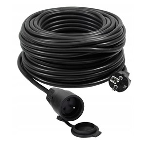 VERTEX PZO50M Retractable extension cable 50 m 3x2,5 mm Black