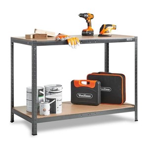 Vonhaus 1.2m cordless workbench and HAMMERITE shelving unit