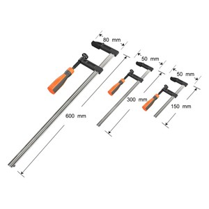 VonHaus 13-piece set of F-clamps