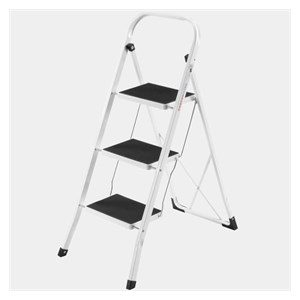 VonHaus 3-shelf steel ladder
