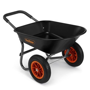 VonHaus 78L two-wheeled wheelbarrow