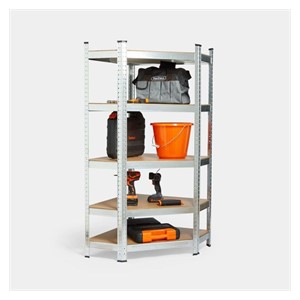 VonHaus corner galvanized rack with 5 shelves, 1.5 m