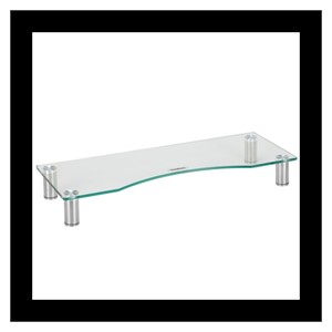 Vonhaus glass monitor stand L transparent