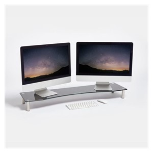 Vonhaus glass monitor stand XL black