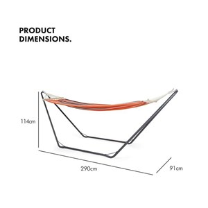 VonHaus Hammock with Frame Orange
