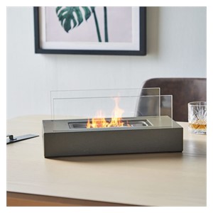 VonHaus rectangular tabletop bioethanol fireplace