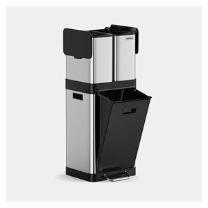 VonHaus triple stainless steel waste bin 32L