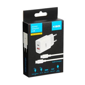 Wall charger iBOX C-36 GaN PD20W, white 7