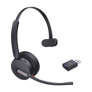 Yealink WH64 Hybrid Mono Teams Headset Wireless Head-band Office /Call center Micro-USB Bluetooth Black