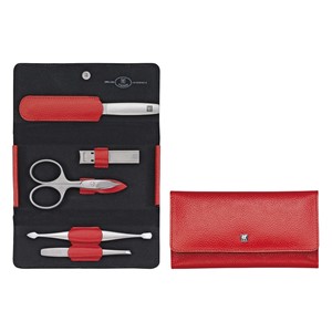 Zwilling Twinox Manicure Set – 5 pcs Leather Pouch - Red