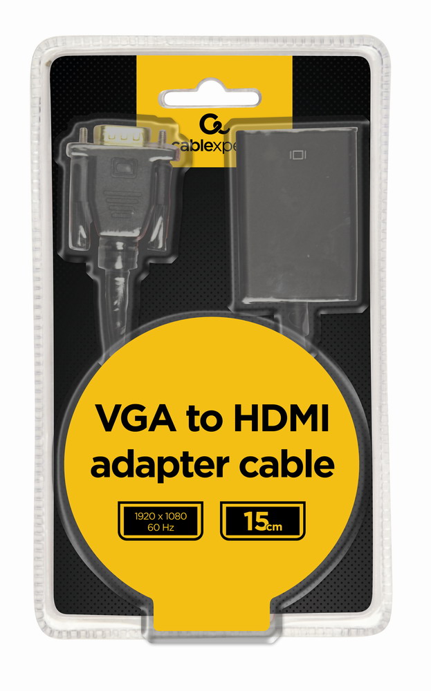 CABLEXPERT VGA to HDMI adapter kabel 0.15 m