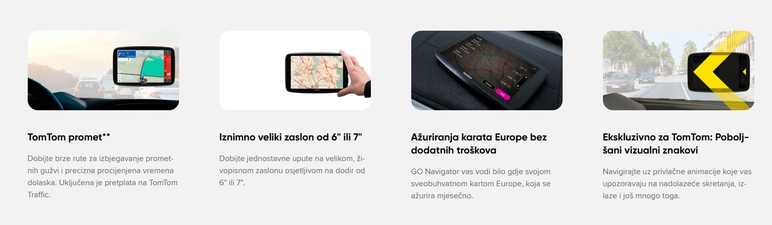 TomTom Go Navigator 6 (2. Gen.) detalj prikaza navigacije na zaslonu