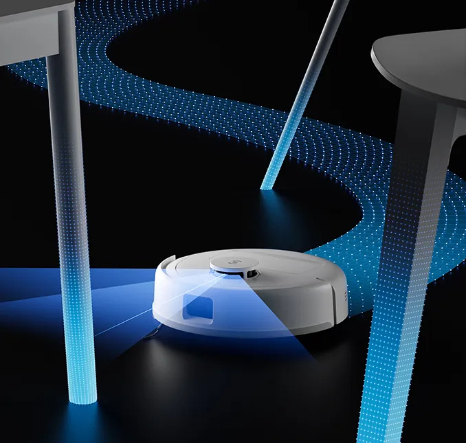 Ecovacs Deebot MINI Blue White navigacija ispod stola i prelazak pragova