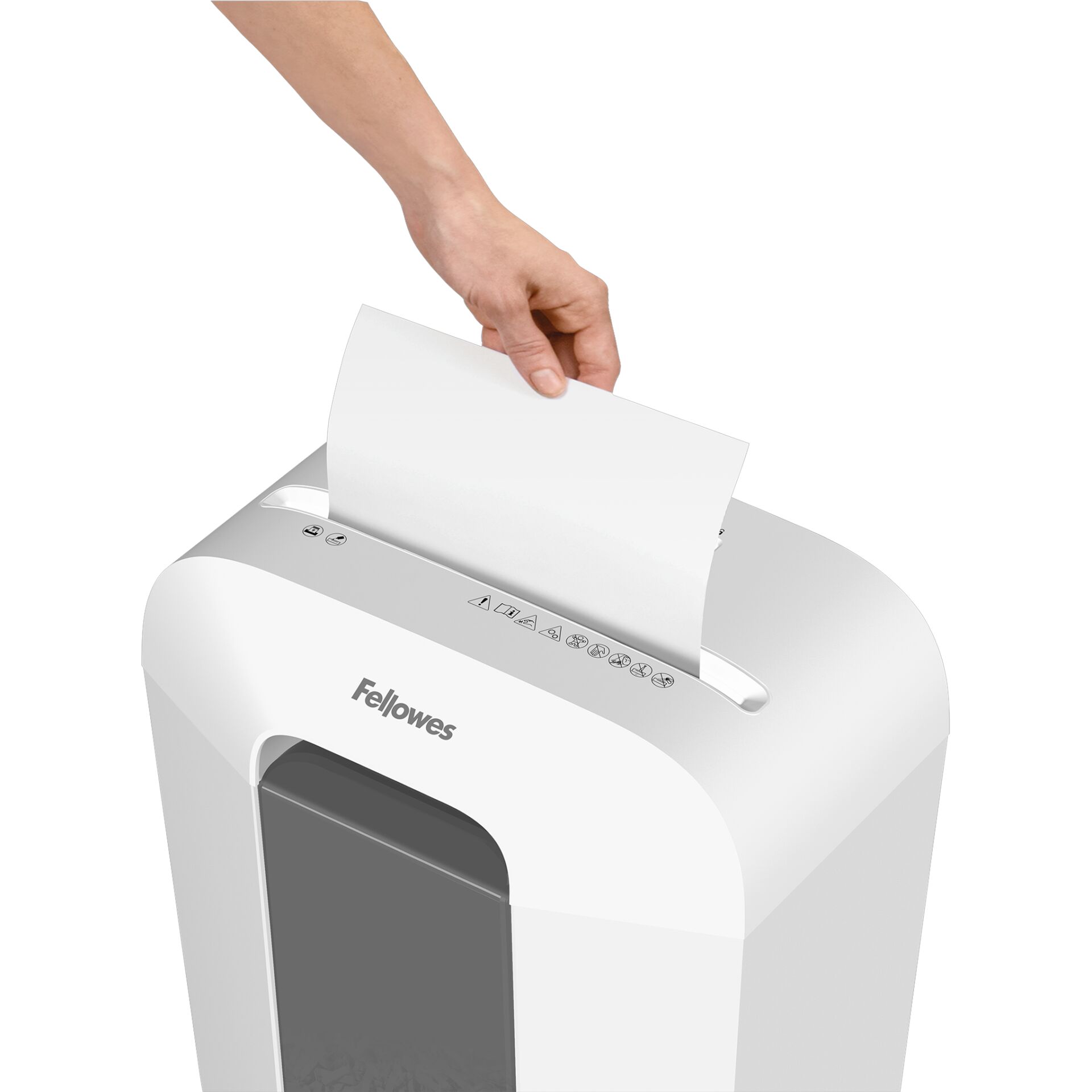 Detalj otvora za unos papira na Fellowes Powershred LX50 White