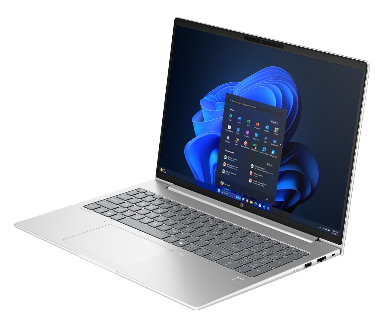 HP ProBook 465 16 inch G11 AD1J2ET prednja strana s 16-inčnim WUXGA zaslonom