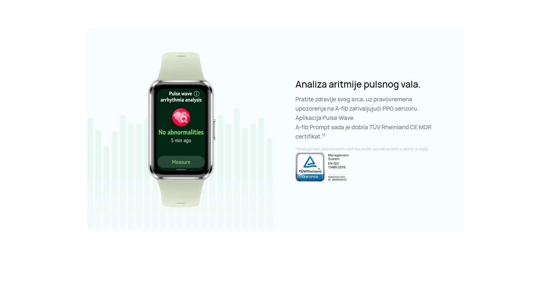 Huawei Band 11 analiza aritmije pulsa
