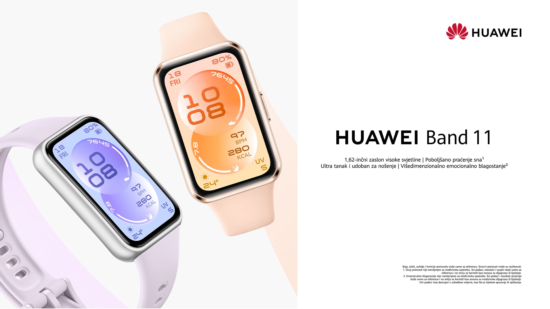 Huawei Band 11 pametna narukvica dizajn i zaslon