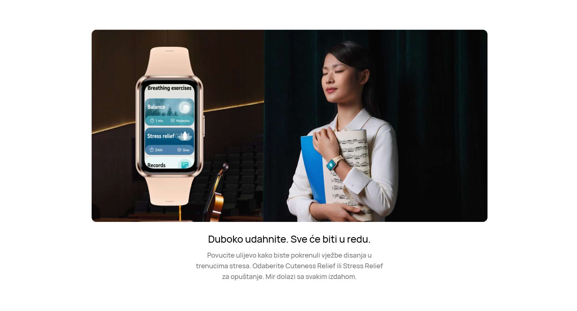 Huawei Band 11 vježbe disanja i upravljanje stresom