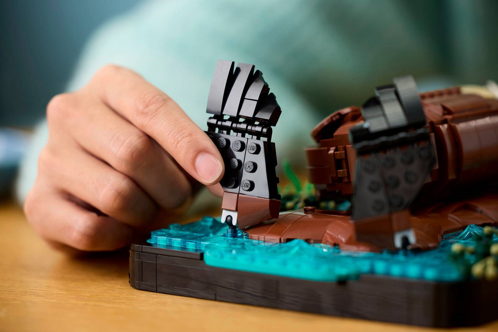Detalji LEGO modela morske vidre i mladunca