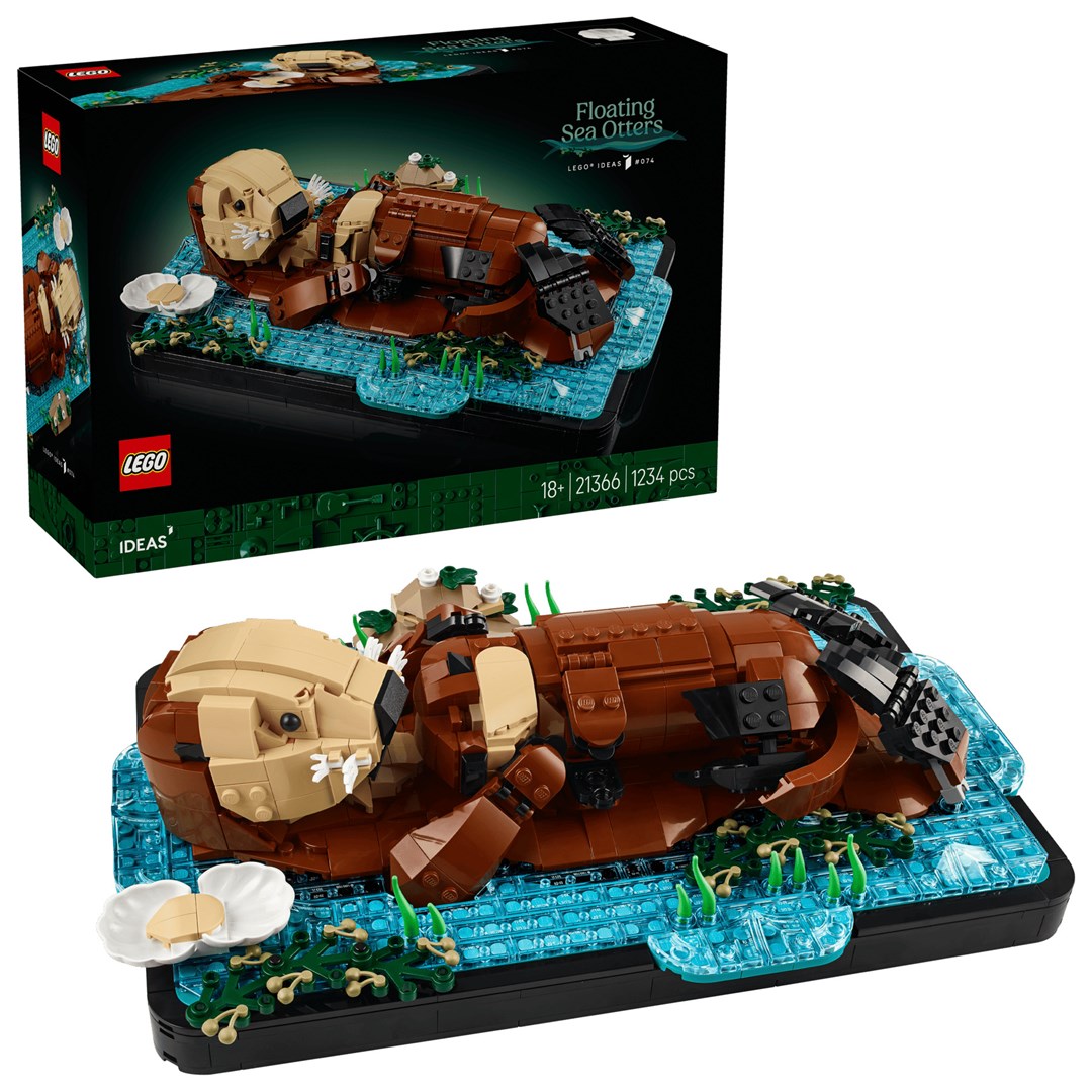 LEGO Ideas 21366 Floating Sea Otters model morske vidre s mladuncem