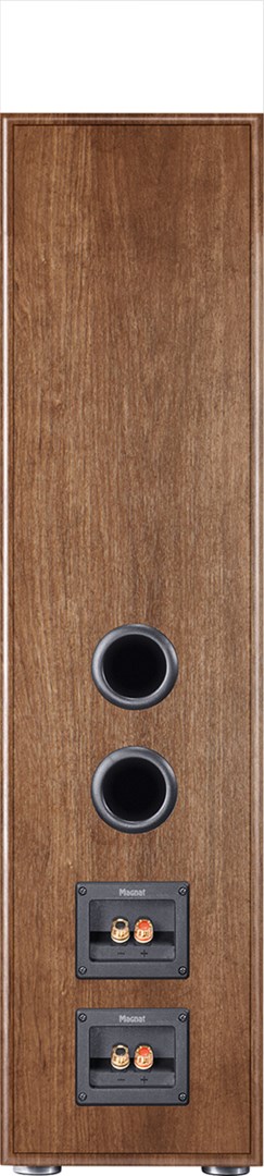 Detalj kućišta i priključaka zvučnika Magnat Monitor S80 ATM Walnut