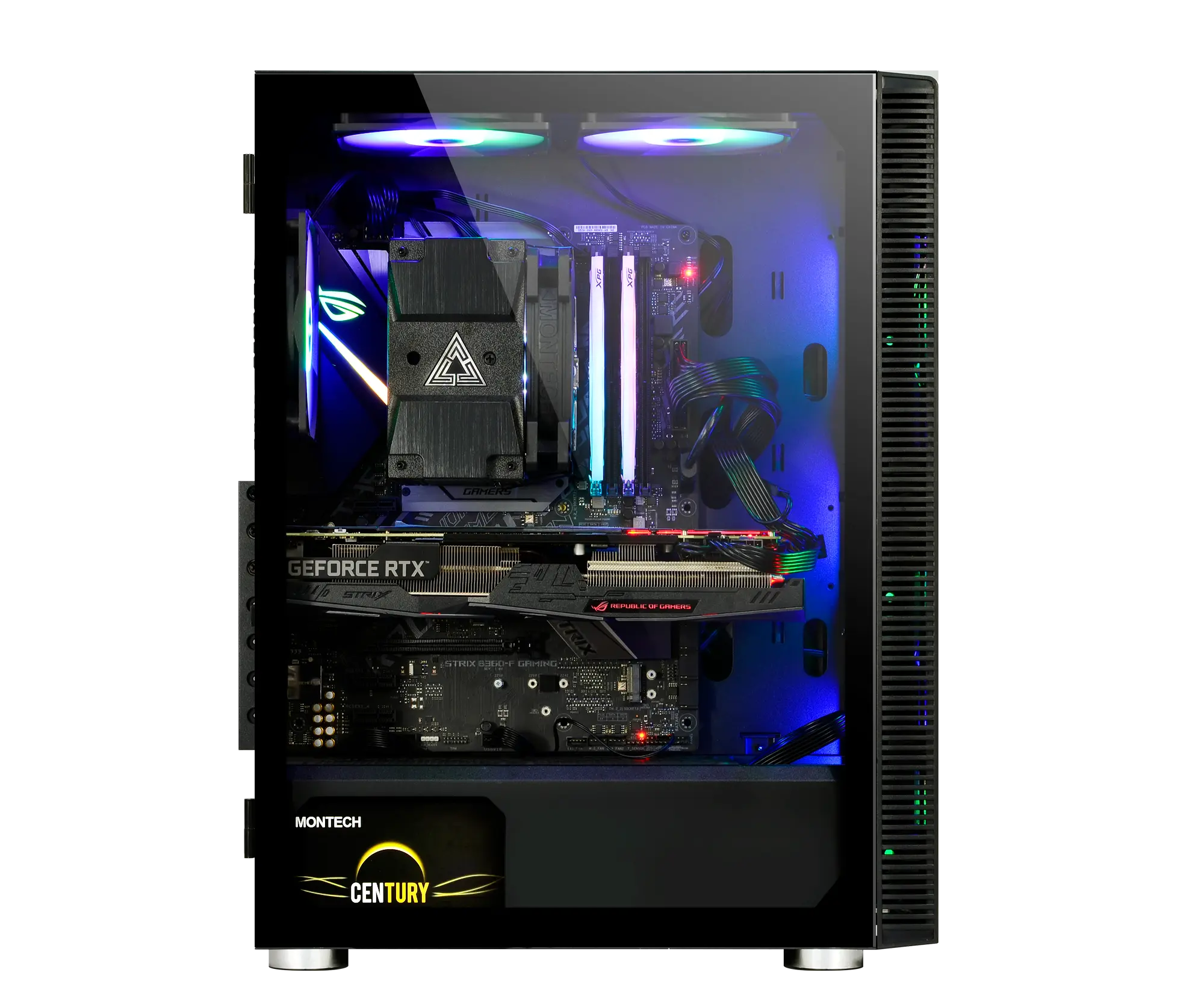 Unutrašnjost Montech X3 MESH gaming kućišta
