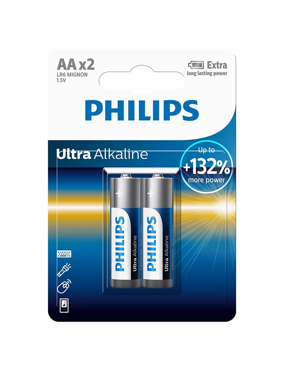 Philips Ultra Alkaline AA baterije LR6E2B10
