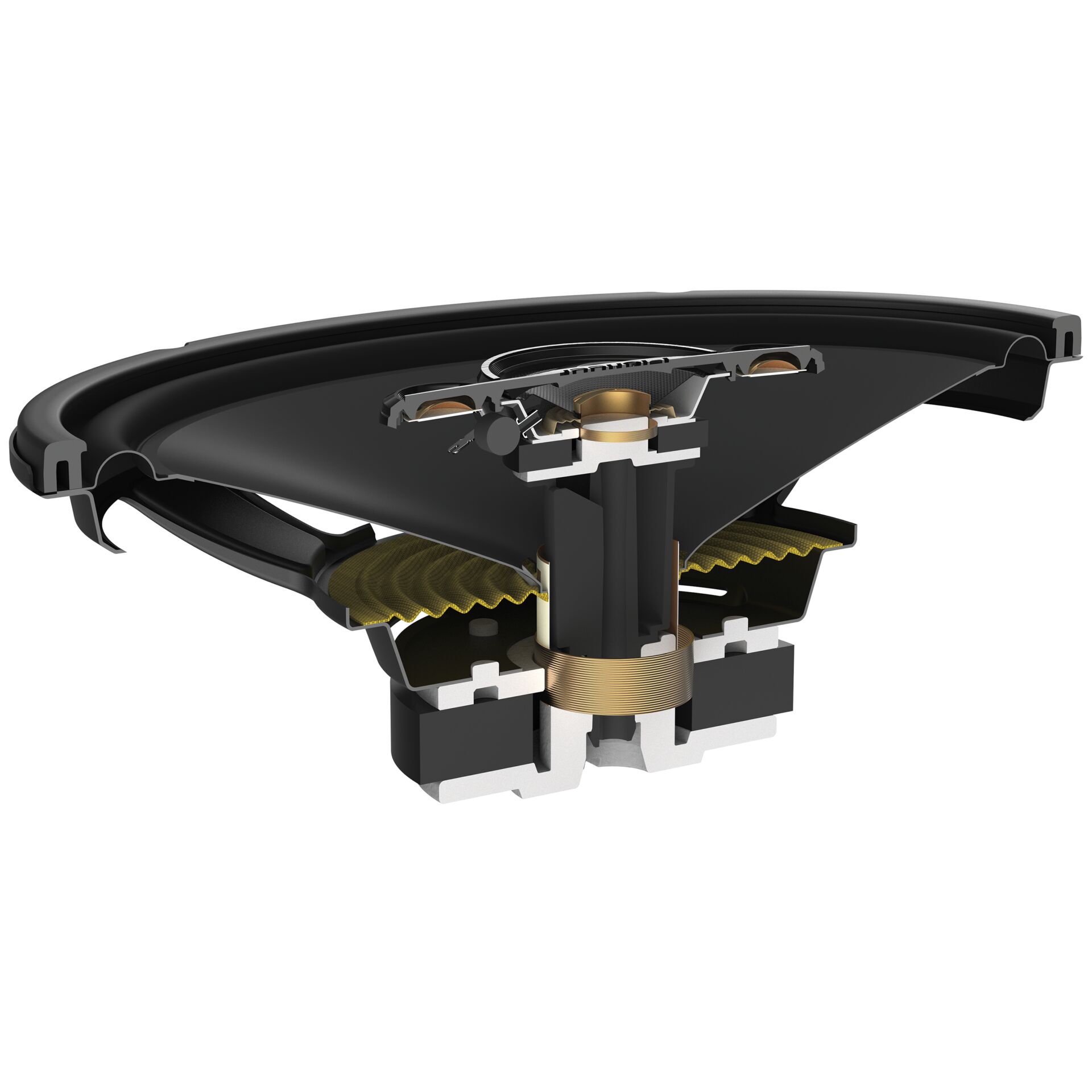 Pioneer TS-A6881F – detalj IMPP kompozitnog konusa i koaksijalnog sklopa