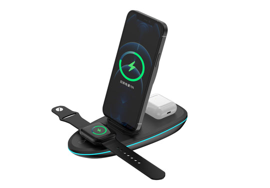 Rixus RXWC43 3 in 1 Foldable Wireless Charger Station bežični punjač 3 u 1