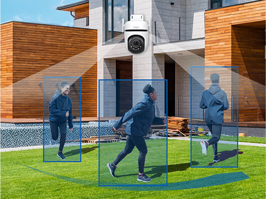 Tapo C520WS 360 stupnjeva pokrivanje i inteligentna detekcija pokreta u dvorištu